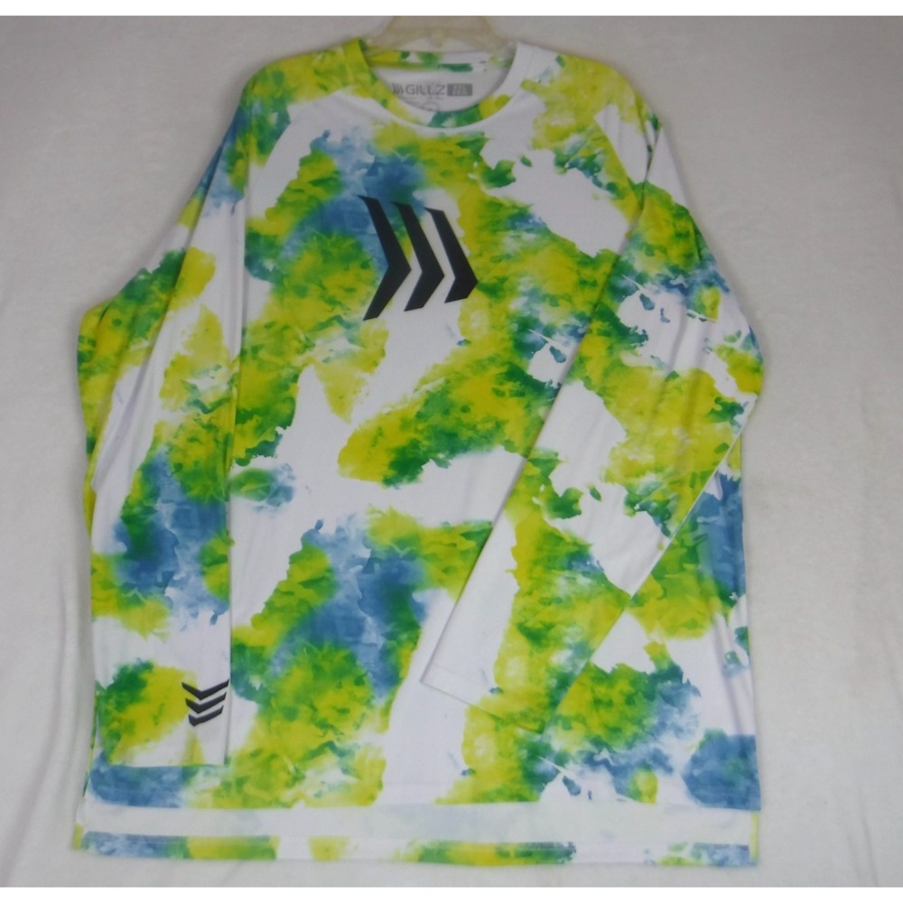 GILLZ Contender Series UV Long Slv Sun Long‎ Shirt BLAZING YELLOW Mens XXL